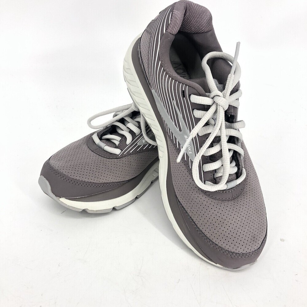 Brooks Addiction Walker Women's Gray Lace Up Low Top Walking Shoes Size 7.5 B